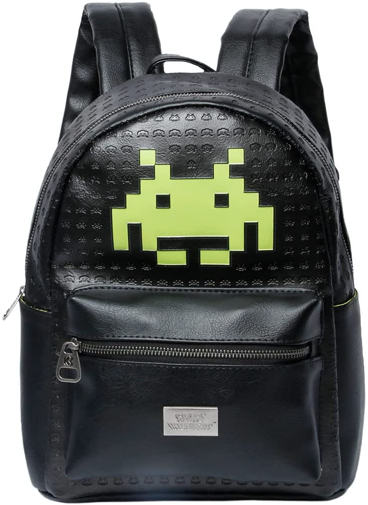 Space Invaders Alien-Fashion Rucksack, Schwarz