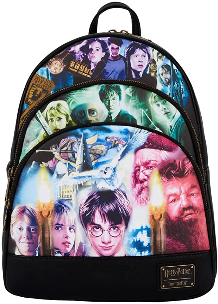 Loungefly Harry Potter Trilogy Mini-Rucksack mit drei Taschen