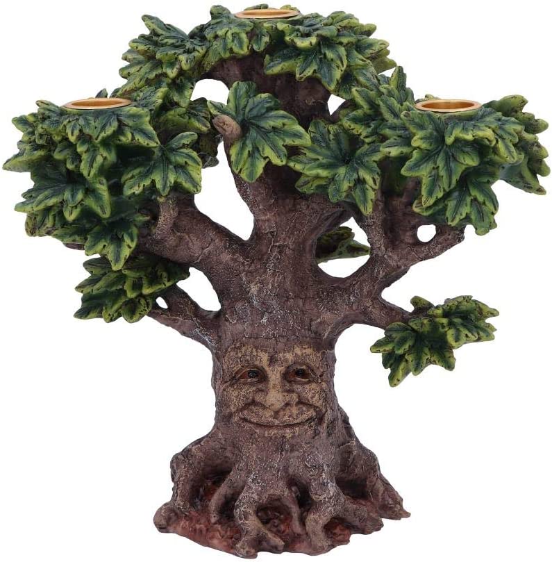 Nemesis Now U4925R0 Forest Flame Tree Spirit Man Candle Holder Ornament, Brown a