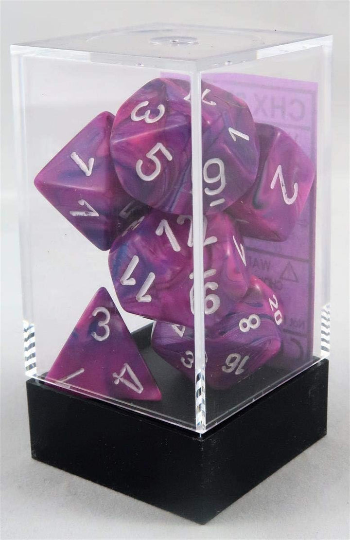 Chessex Chx27457 Dice-Festive Violet/White Set