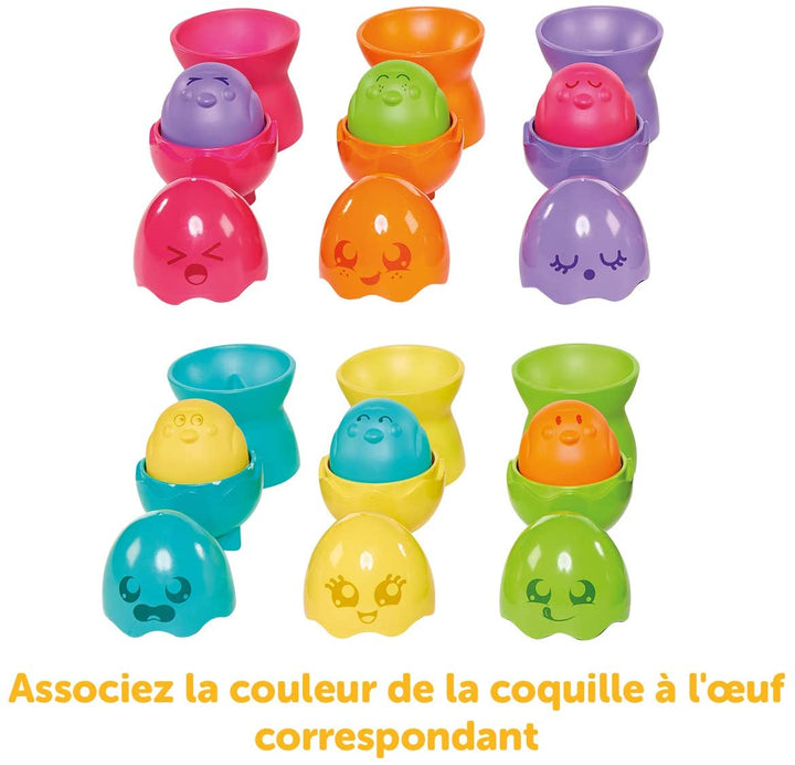 TOMY Toomies Hide and Squeak Big Egg Stacker Baby Toy, Educational Shape Sorter