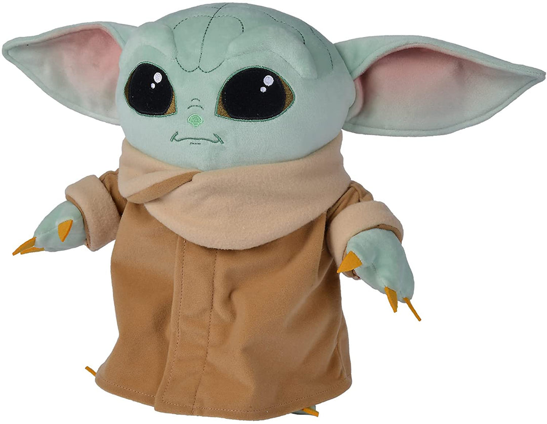 Simba 6315875802 The Mandalorian The Child Baby Yoda 30cm Articulated Plush Toy in Display Box Officially Licensed Disney for All Ages, Multicoloured, 30 cm