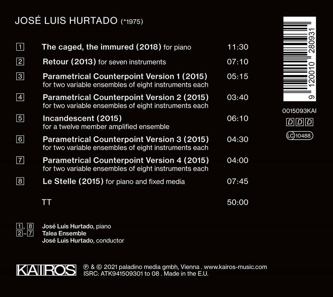 Jose Luis Hurtado - Jose Luis Hurtado: Parametrical Counterpoint [Audio CD]