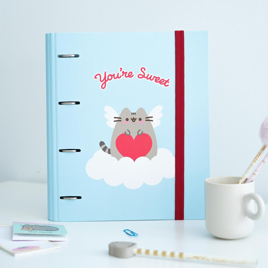 Pusheen 4 Ring Binder | A4 Folders Ring Binder | 10.6 x 12.6 inches