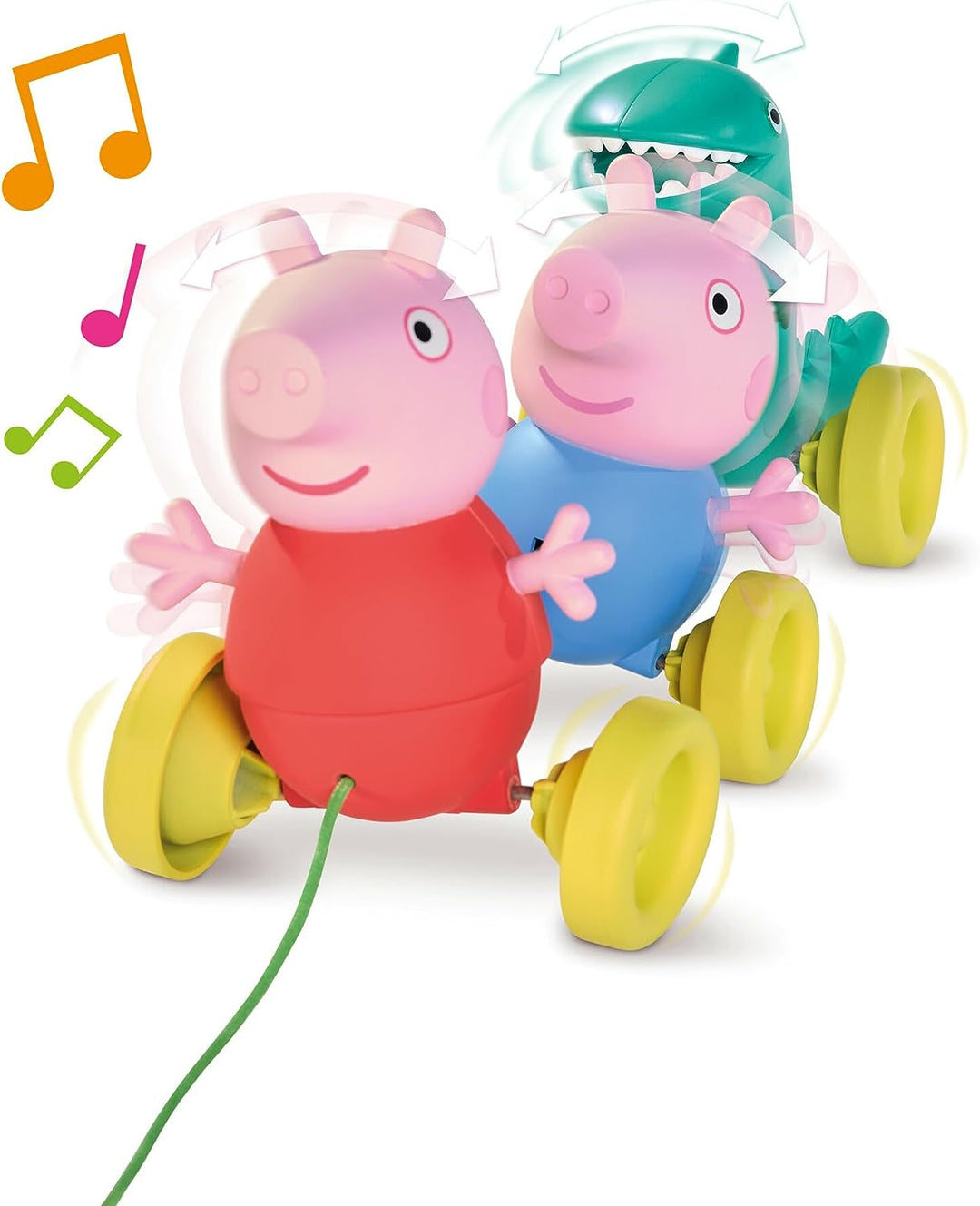 TOMY Toomies Pull Along Peppa (E73527) - Wibble Wobble Action Peppa Pig