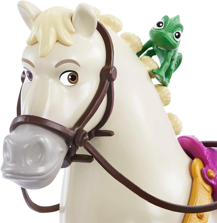 Disney Princess Toys, Rapunzel-Puppe mit Maximus-Pferd, Pascal-Figur, Pinsel und