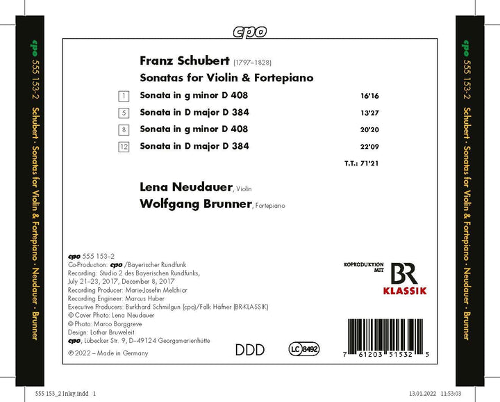 Lena Neudauer - Schubert: Complete Sonatas for Violin & Fortepiano [Lena Neudauer; Wolfgang Brun [Audio CD]