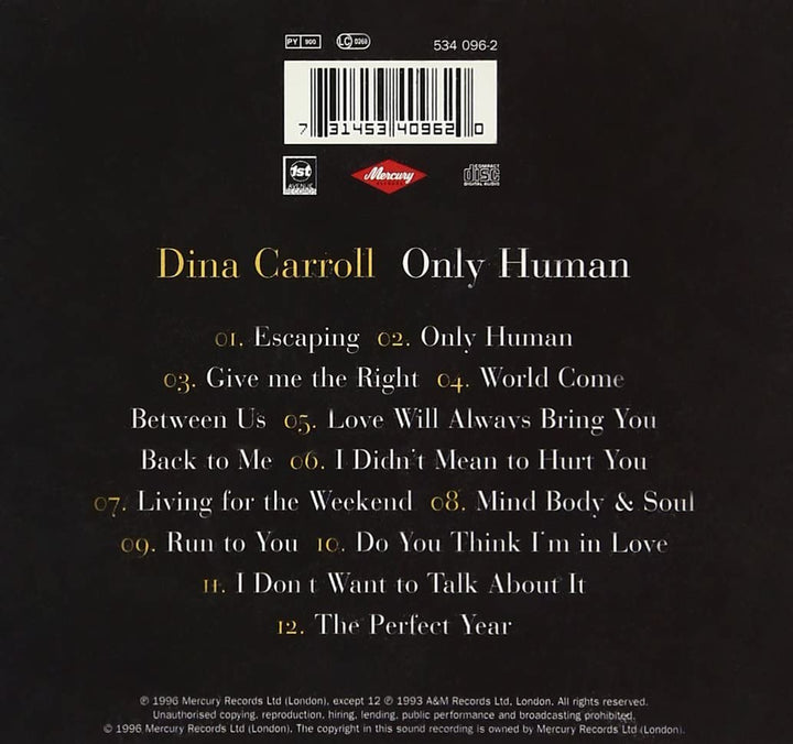 Dina Carroll – Only Human [Audio-CD]