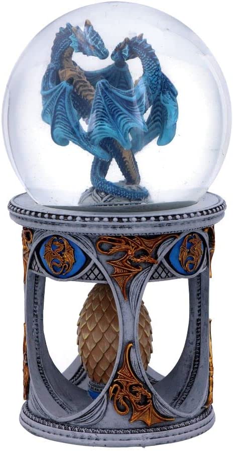 Nemesis Now Anne Stoke Dragon Heart Snow Globe Shaker, Polyresin, Gold, 18.5cm