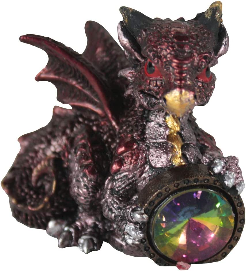 Nemesis Now Dragon's Reward Set of 4 5.5cm Figurines, Resin, Multi-Coloured, One