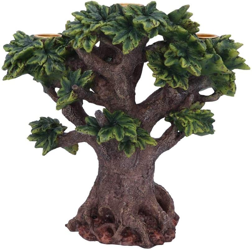 Nemesis Now U4925R0 Forest Flame Tree Spirit Man Candle Holder Ornament, Brown a