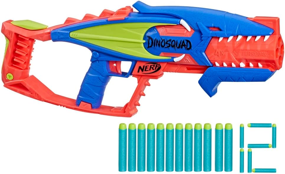 Nerf DinoSquad Terrodak - 12 Nerf Elite Darts - Dinosaur Design