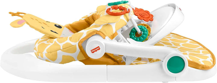 ?Fisher-Price Tragbarer Babystuhl mit Snack-Tablett, BPA-freiem Beißring und Klapper