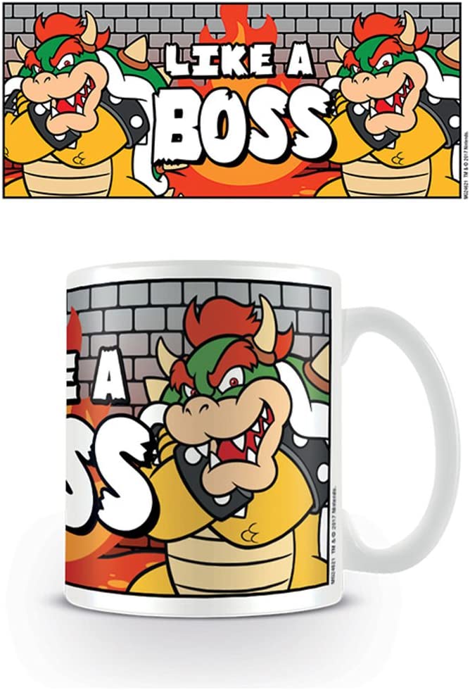 Pyramid International Super Mario (Like A Boss) Official Boxed Ceramic Coffee/Tea Mug, Paper, Multi-Colour, 11 x 11 x 1.3 cm