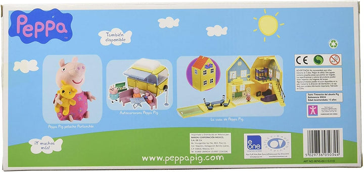 Tm Toys 5034 Peppa Pigs Zug mit 2 Waggons, mehrfarbig