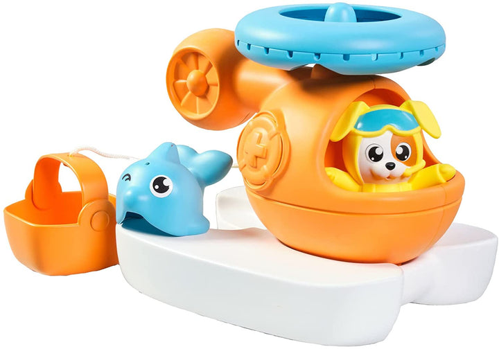 Toomies Tomy E73305C Splash & Rescue Helicopter Water Spinning Bath Floating Toy