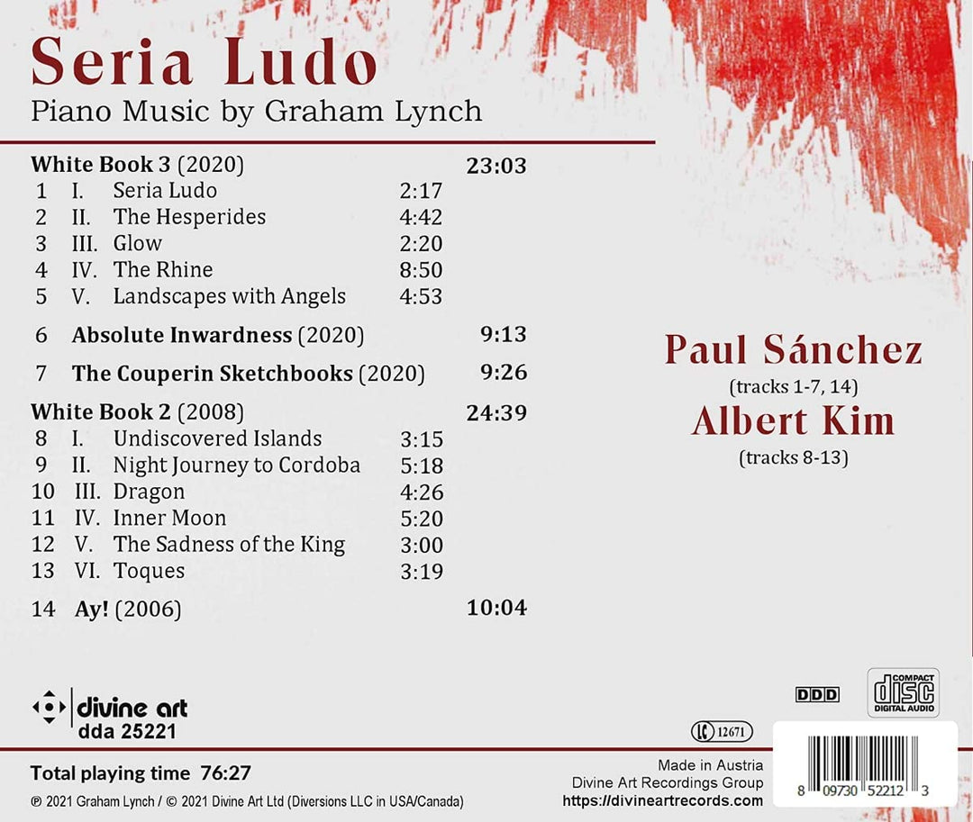 Lynch: Seria Ludo [Paul Sanchez; Albert Kim] [Divine Art: DDA25221] [Audio CD]