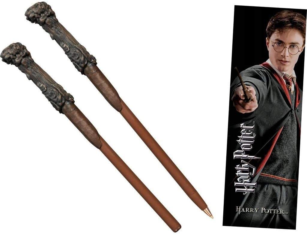 The Noble Collection Harry Potter Bacchetta magica Penna e segnalibro 9 pollici (23 cm) Confezione di cancelleria