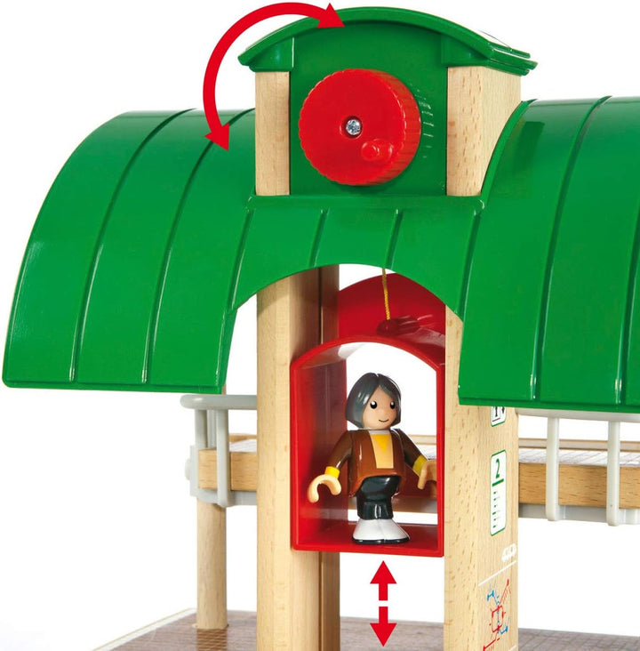 BRIO World Railway Travel Switching Set - Interactive Train Playset for Kids Age 3+ (33512)