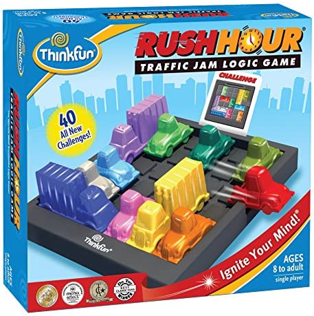 Thinkfun Rush Hour - Traffic Jam Logic, Brain & Challenge Game - STEM Toys for Boys & Girls Age 8 Years Up