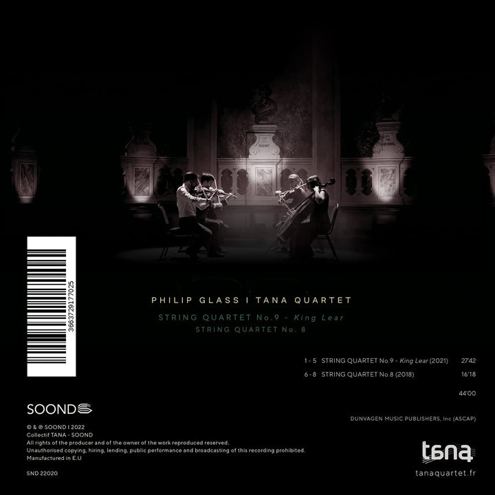 Tana Quartet - Philip Glass: String Quartet No. 9 "King Lear" & String Quartet No. 8 [DVD]