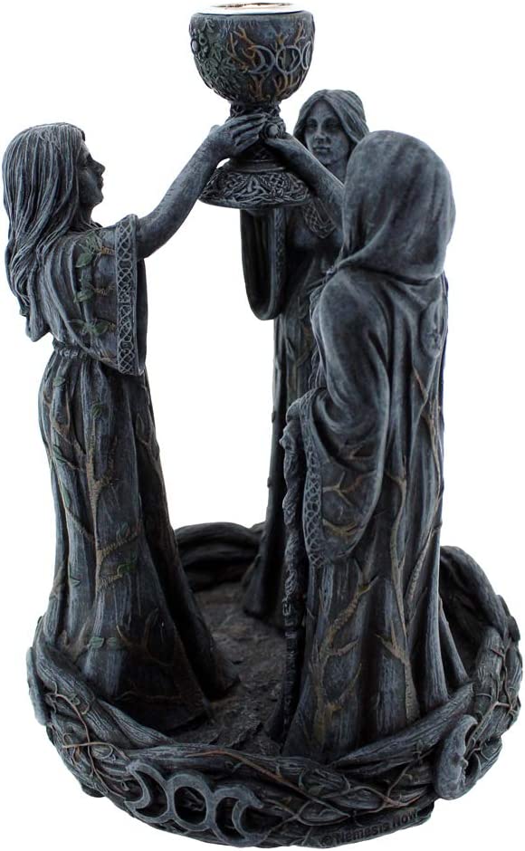 Nemesis Now Mother Maiden & Crone Backflow Incense Burner 18cm Black, Resin