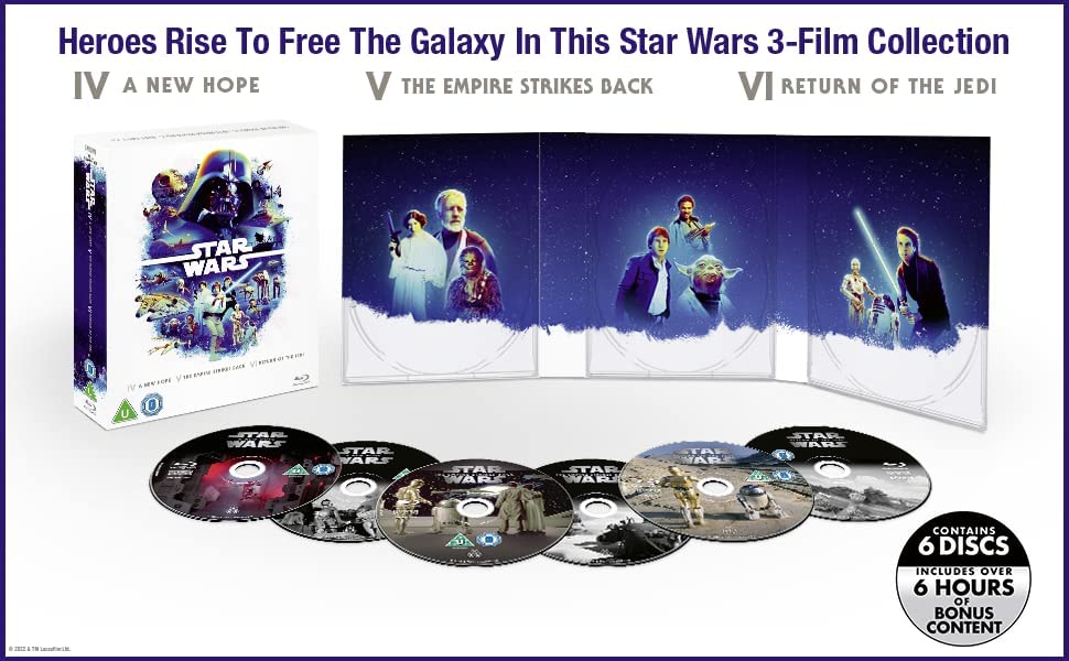 Star Wars Original Trilogy Box Set (Episoden 4–6) [2022] [Region Free] [Blu-ray]