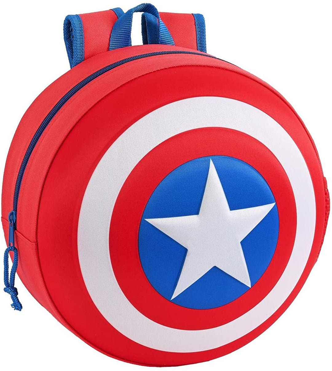 Safta - (642269358) Runder Rucksack 3D Runder Capitan America Rucksack