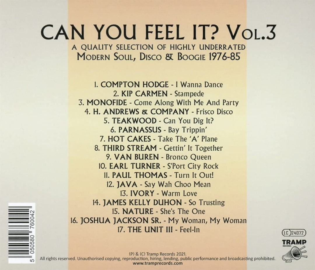 Can You Feel It? Vol.3: Modern Soul, Disco & Boogie 1976-85 [Audio CD]