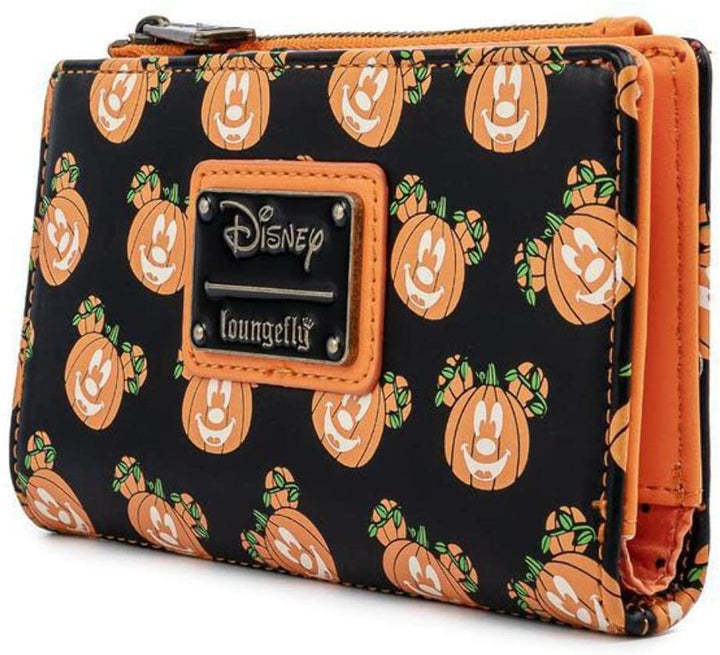 LOUNGEFLY Mick-O-Lantern-Geldbörse mit Klappe – Disney – WDWA1721