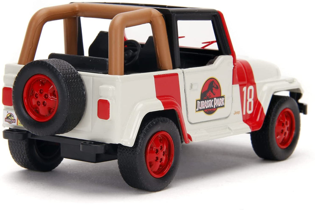 Jada 253252019 World Jurassic Park Wrangler 1:32 Scale DIE-CAST Replica in CDU, Multicoloured