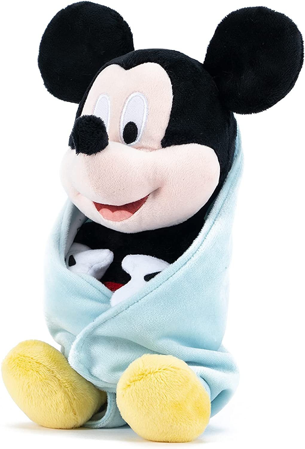 Simba Toys 6315870267 Mickey Plush 25 cm with Extra Soft Blanket, 100% Official