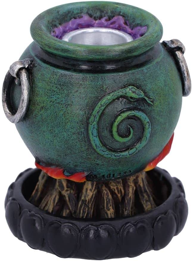 Nemesis Now Emerald Cauldron Backflow Incense Burner 7.3cm, Green