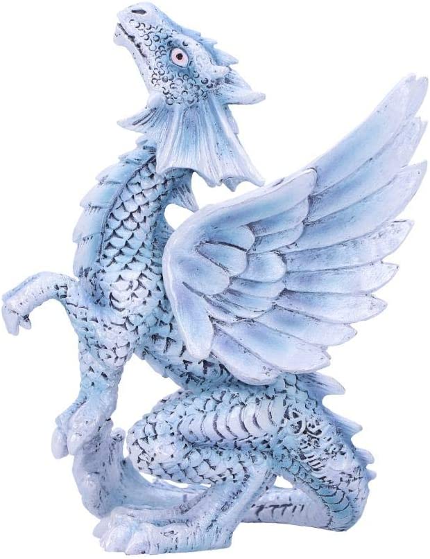 Nemesis Now Anne Stokes Age Small Silver Dragon Figurine, White, 11.5cm