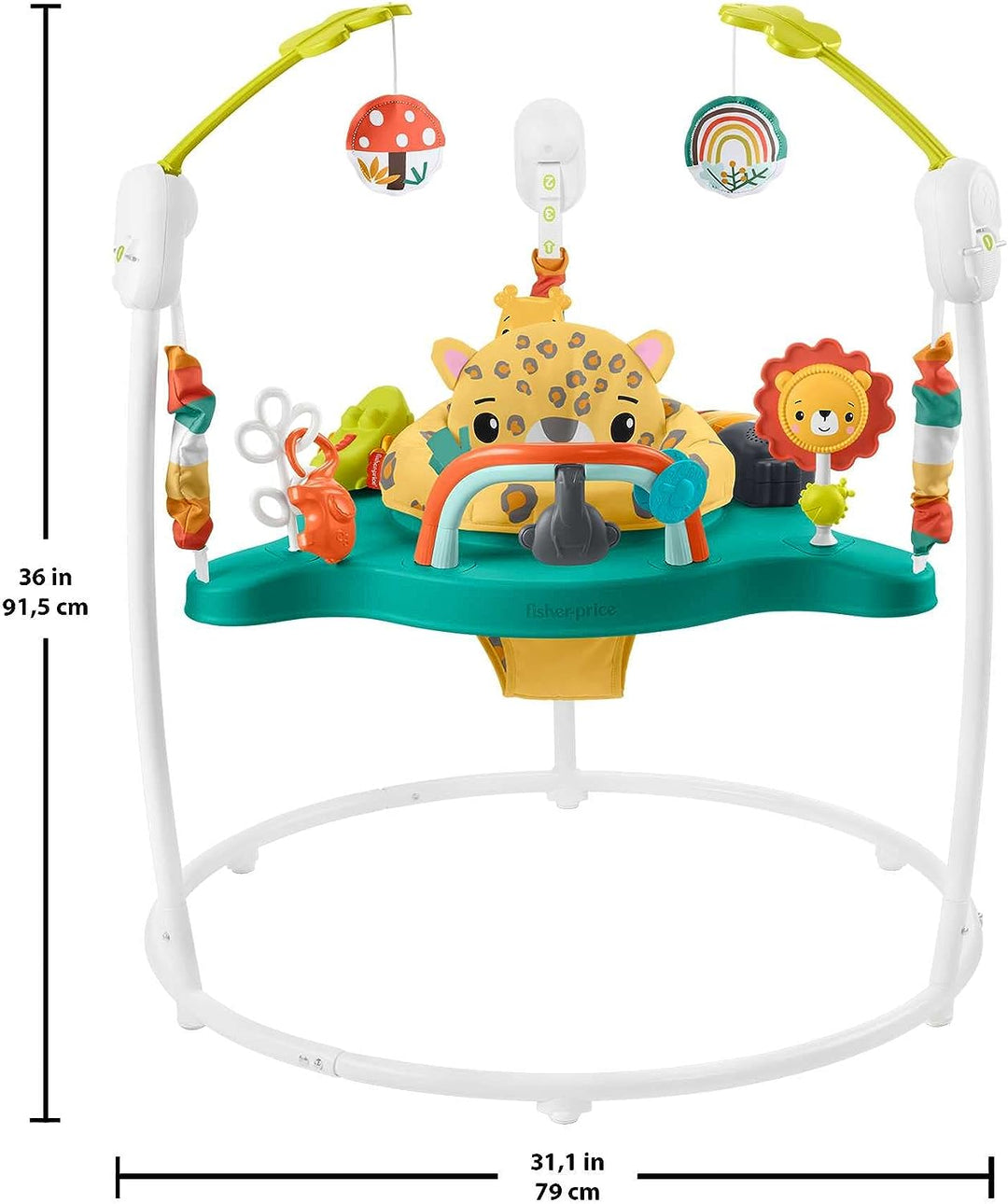 ?Fisher-Price Jumperoo Baby-Aktivitätszentrum mit Licht, Geräuschen und Musik, Intera