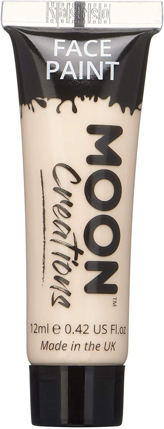 Face & Body Paint by Moon Creations - Pale Skin - Water Based Face Paint Makeup for Adults, Kids - 12ml