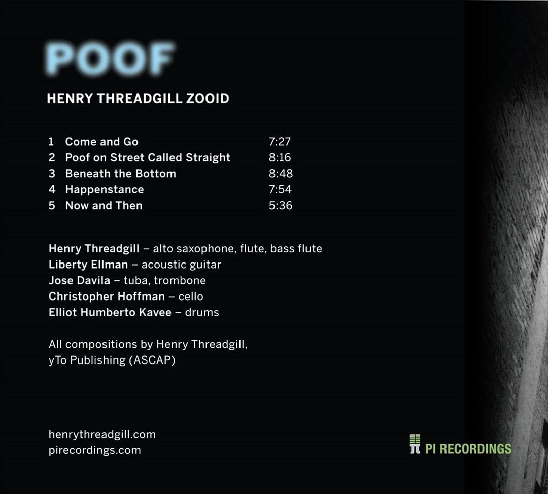 Henry Threadgill Zooid - Poof [Audio CD]