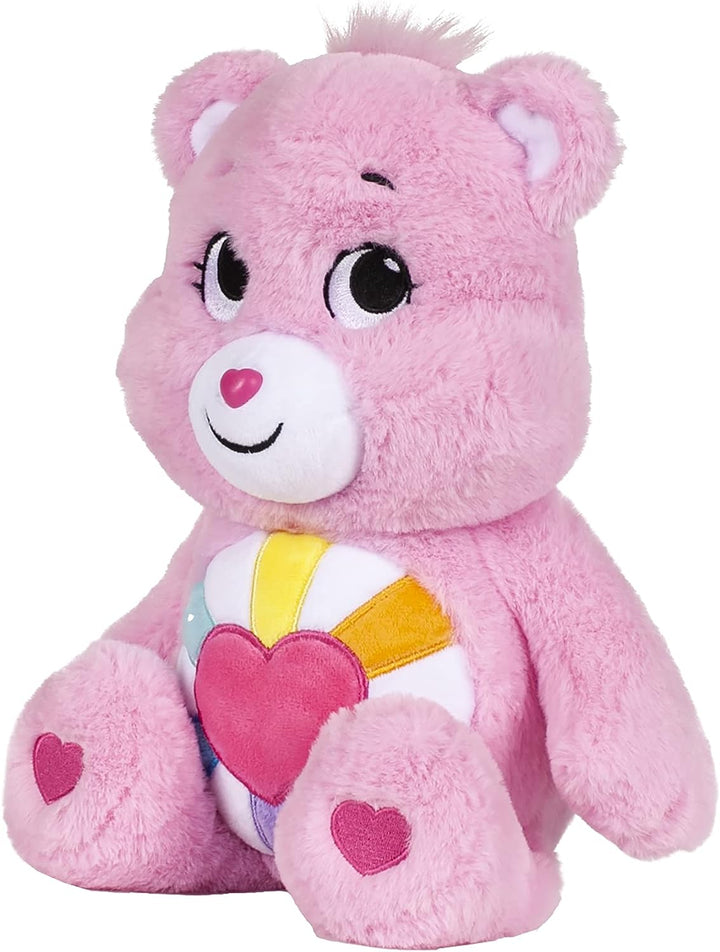 Care Bears 22139 14 Zoll mittelgroßer Plüschbär mit hoffnungsvollem Herzen, süßer Plüsch zum Sammeln