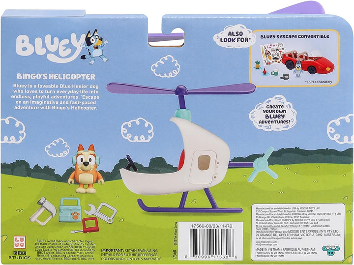 Bluey 17560 Vehicle & Figure BINGO'S Helicopter,Small