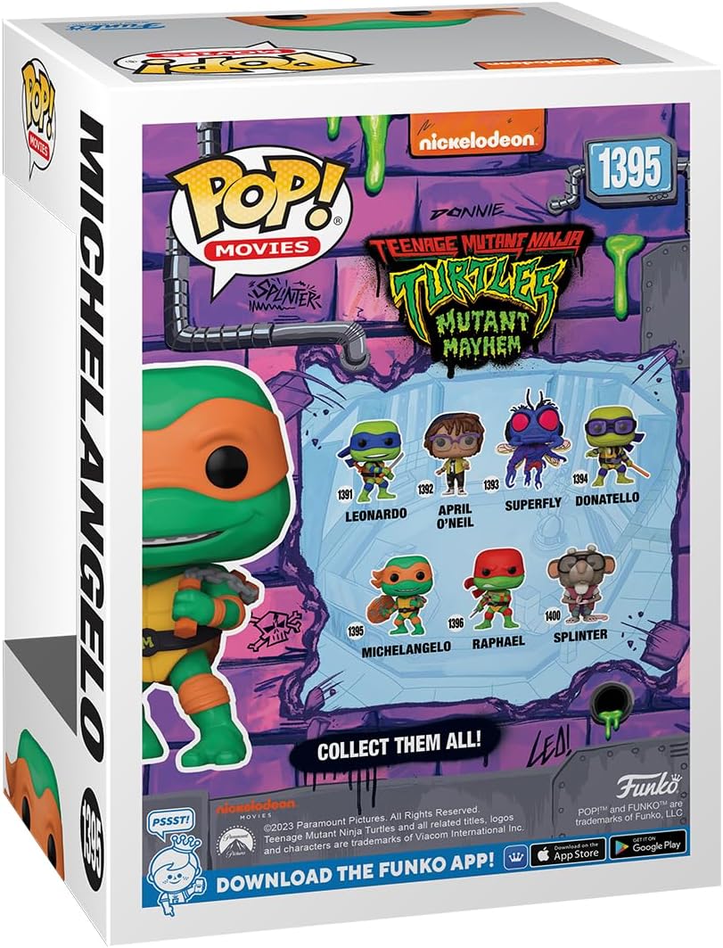 Movies: Teenage Mutant Ninja Turtles (TMNT) Mutant Mayhem - Michelangelo Funko 72336 Pop! Vinyl #1395