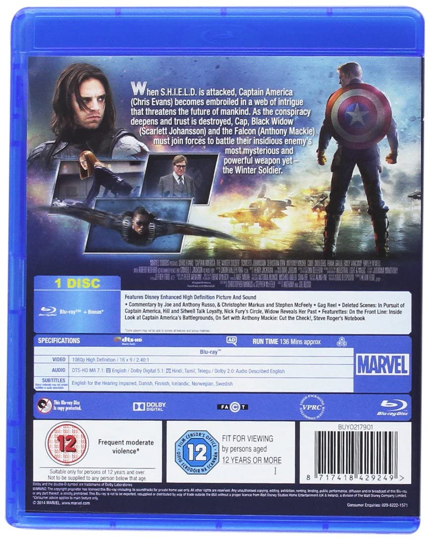 Captain America 1-3 - Action/Adventure [Blu-ray]