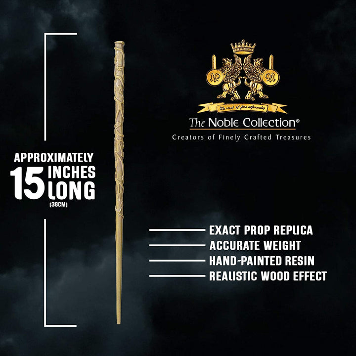 The Noble Collection Varita Hermione Granger en caja Ollivanders Varita Hermione Granger de 15 pulgadas con caja original Ollivanders