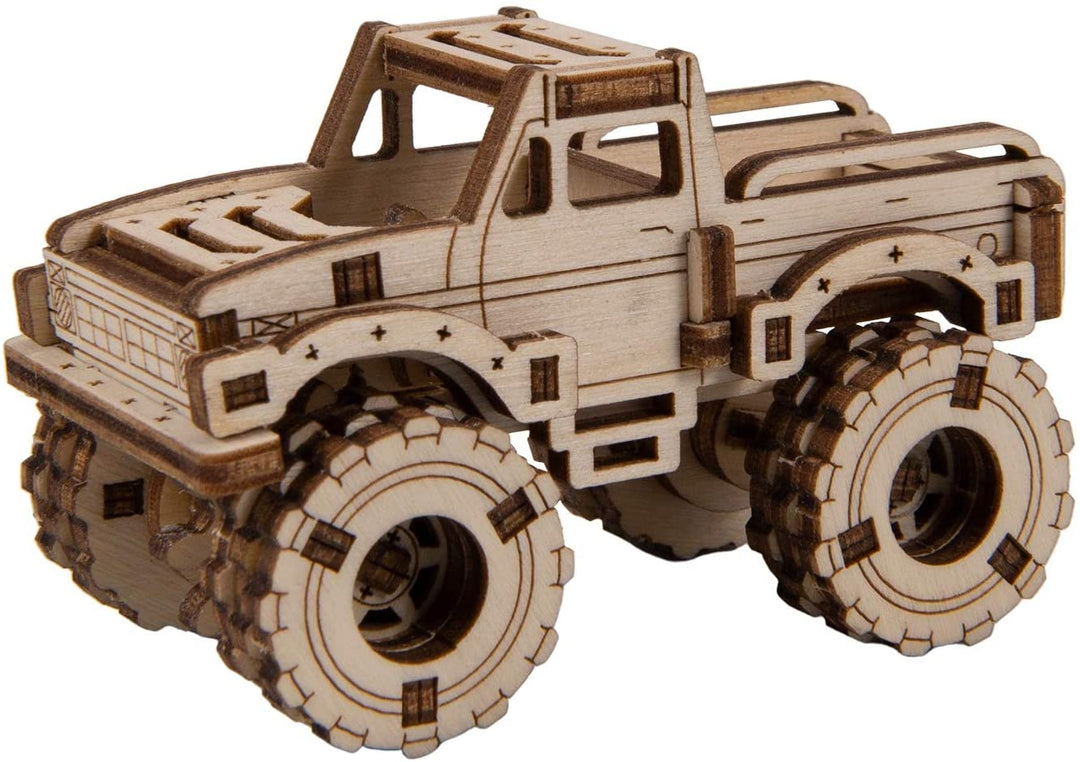 Hölzernes Stadtmodell aus Holz: Monstertruck 4: Ford Pickup F-150 Ranger