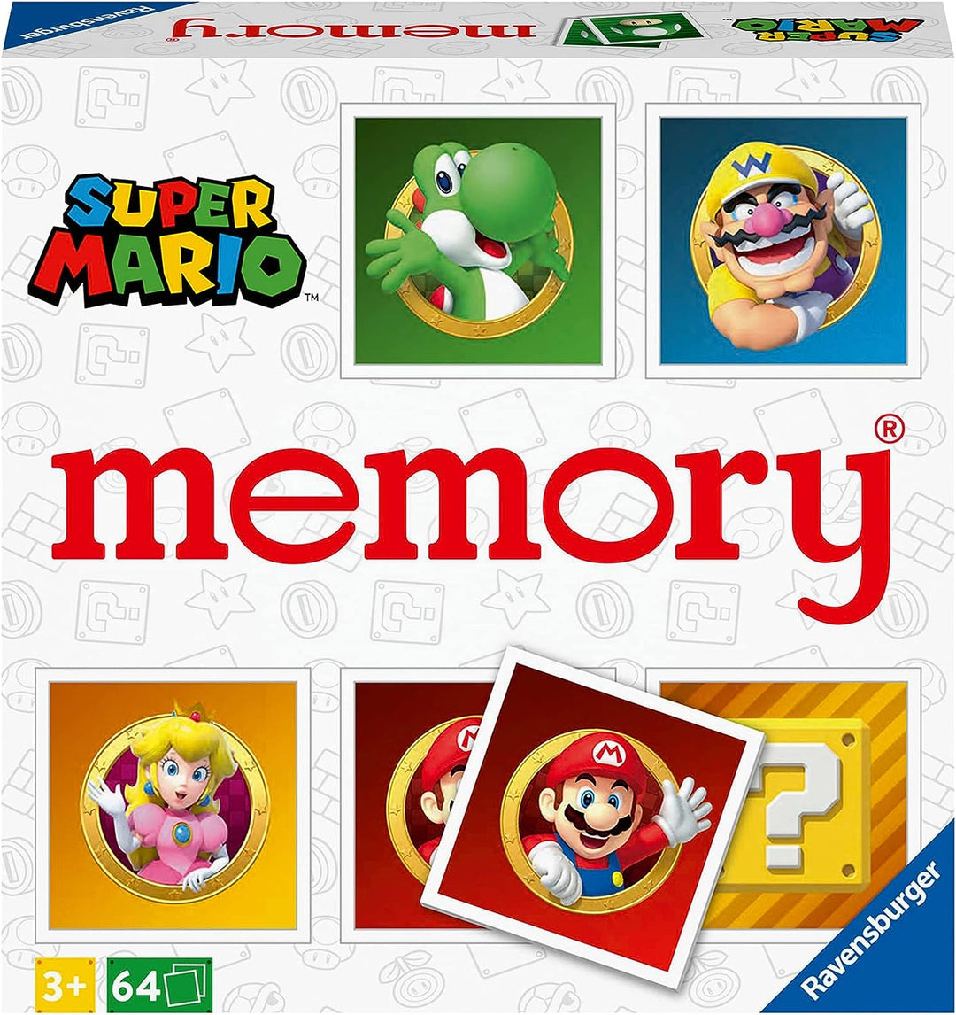 Ravensburger Super Mario Large Memory - Matching Picture Snap Pairs Game For Kids