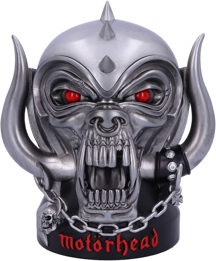 Nemesis Now B5113R0 Officially Licensed Motorhead Ace of Spades Warpig Snaggletooth Box, Polyresin, Silver, 16cm