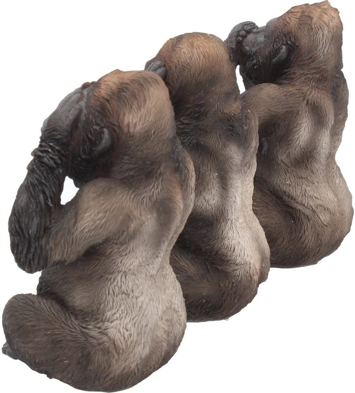 Nemesis Now H3523J7 Three Wise Gorillas Figurine 13.5cm Black