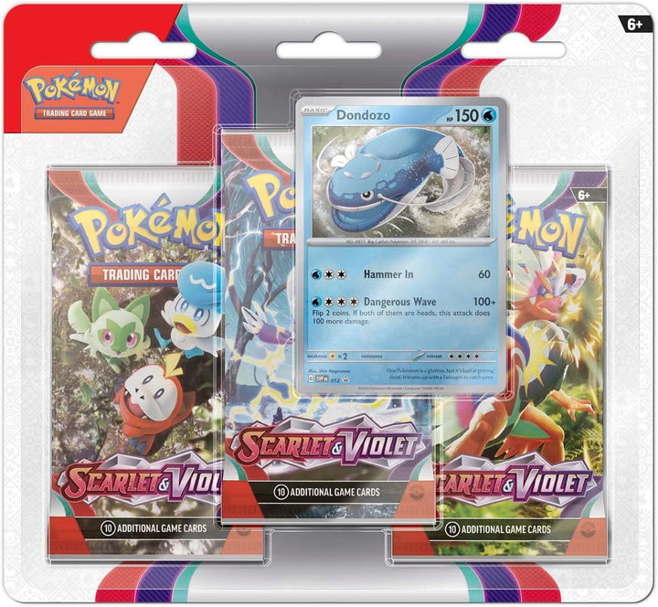 Pokémon-Sammelkartenspiel: Scarlet &amp; Violet 3er-Pack Booster (Stile variieren, einer im Lieferumfang enthalten)