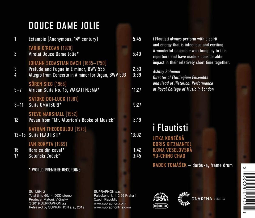 i Flautisti The London Recorder Quartet - Douce Dame Jolie [Audio CD]