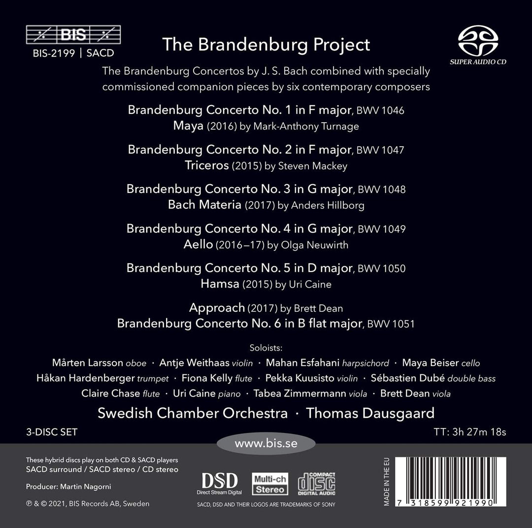 Brandenburg Project [Swedish Chamber Orchestra; Thomas Dausgaard] [Bis: BIS2199] [Audio CD]