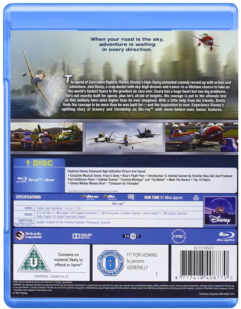 Planes [Blu-ray] [Region Free]